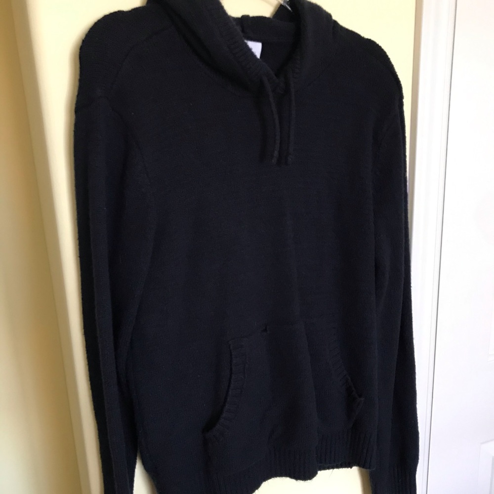 Blue knitted sweater